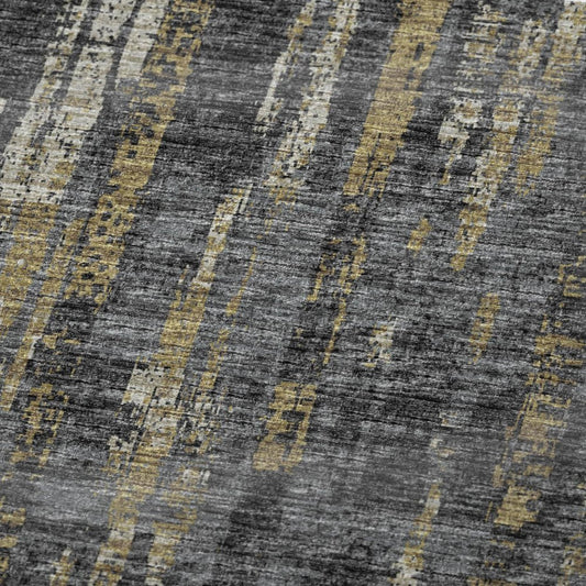 50" X 70" Granite Gray And Gold Abstract Polyester Woven Plush Throw Blanket HomeRoots