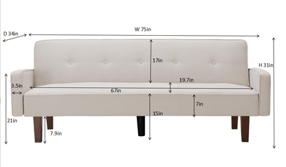 Solid Color Manufacture Sofa Bed Simple Combination Living Room Adjustable Couch - FurniFindUSA