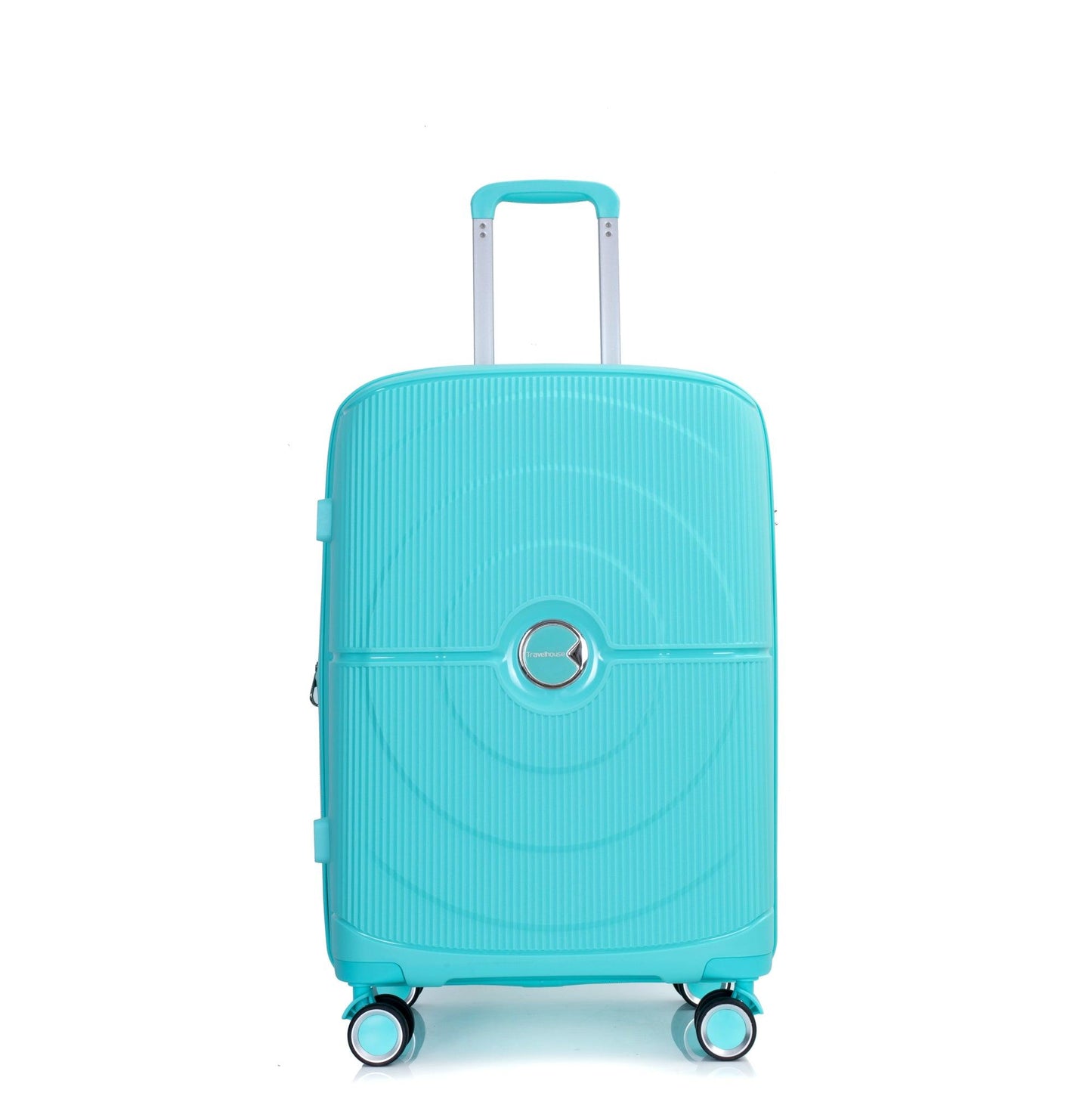 Expandable Hardshell Suitcase Double Spinner Wheels PP Luggage Sets Lightweight Durable 3-Piece Set (20/24/28) , Lake Blue - FurniFindUSA