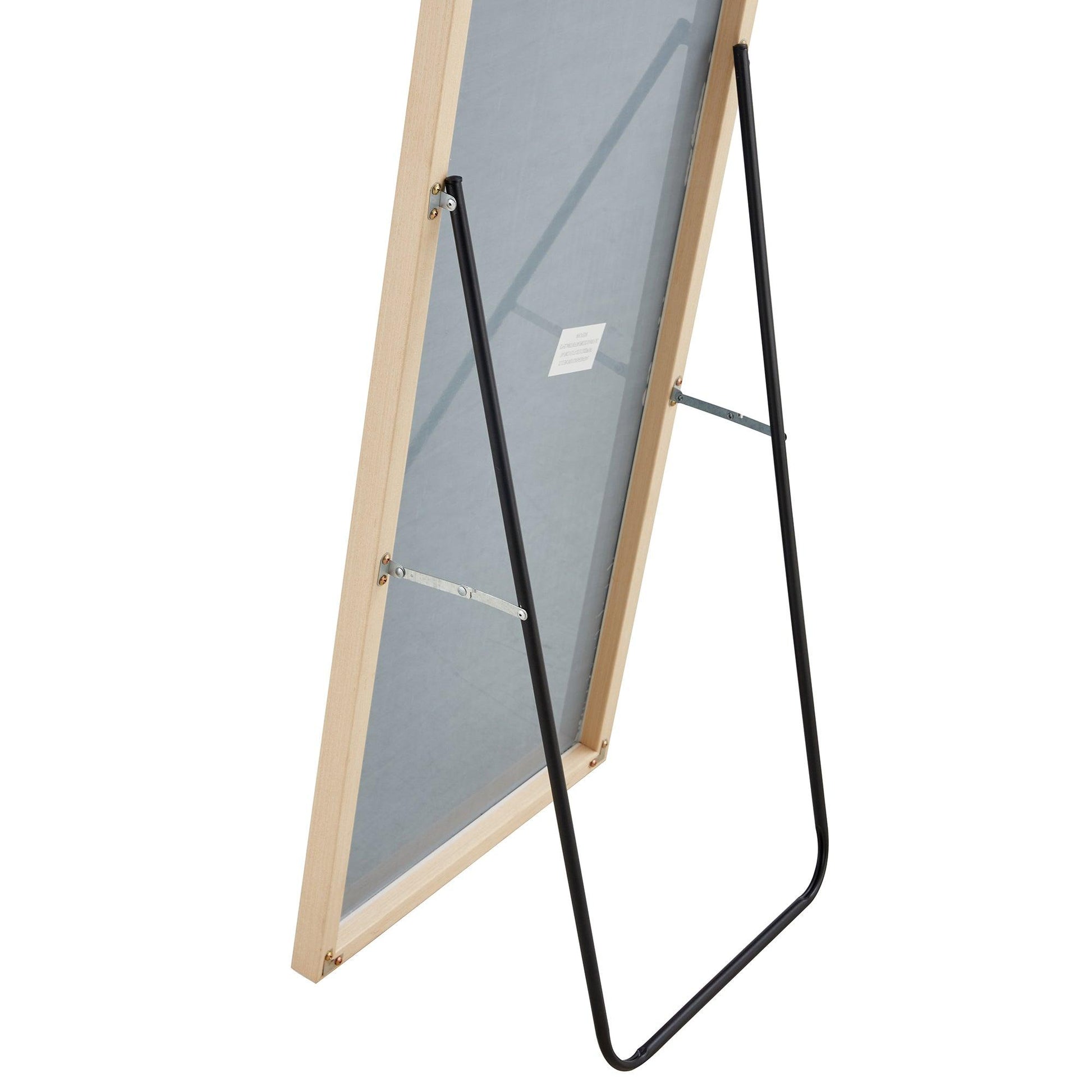 The3rd generation packaging upgrade includes a light oak solid wood frame full length mirror dressing mirror - FurniFindUSA