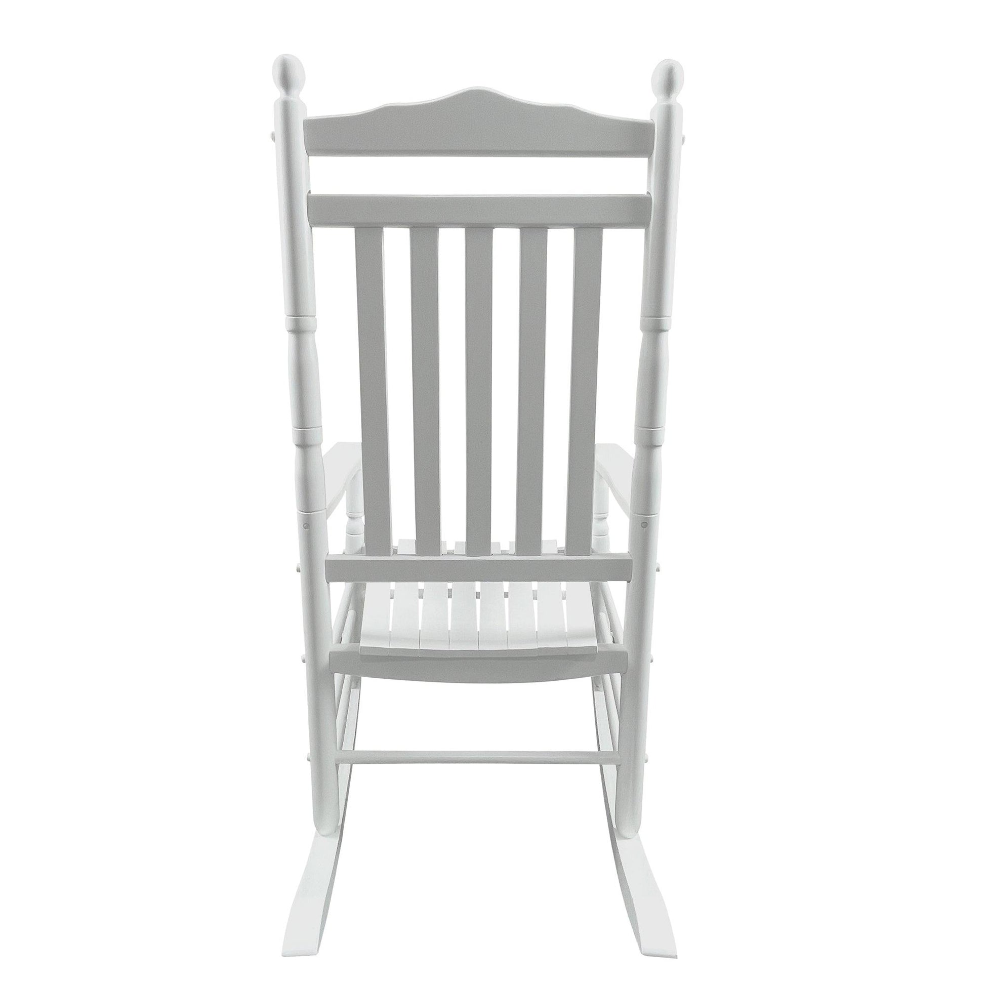 BALCONY PORCH ADULT ROCKING CHAIR - WHITE - FurniFindUSA