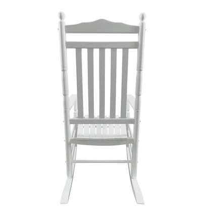 BALCONY PORCH ADULT ROCKING CHAIR - WHITE - FurniFindUSA