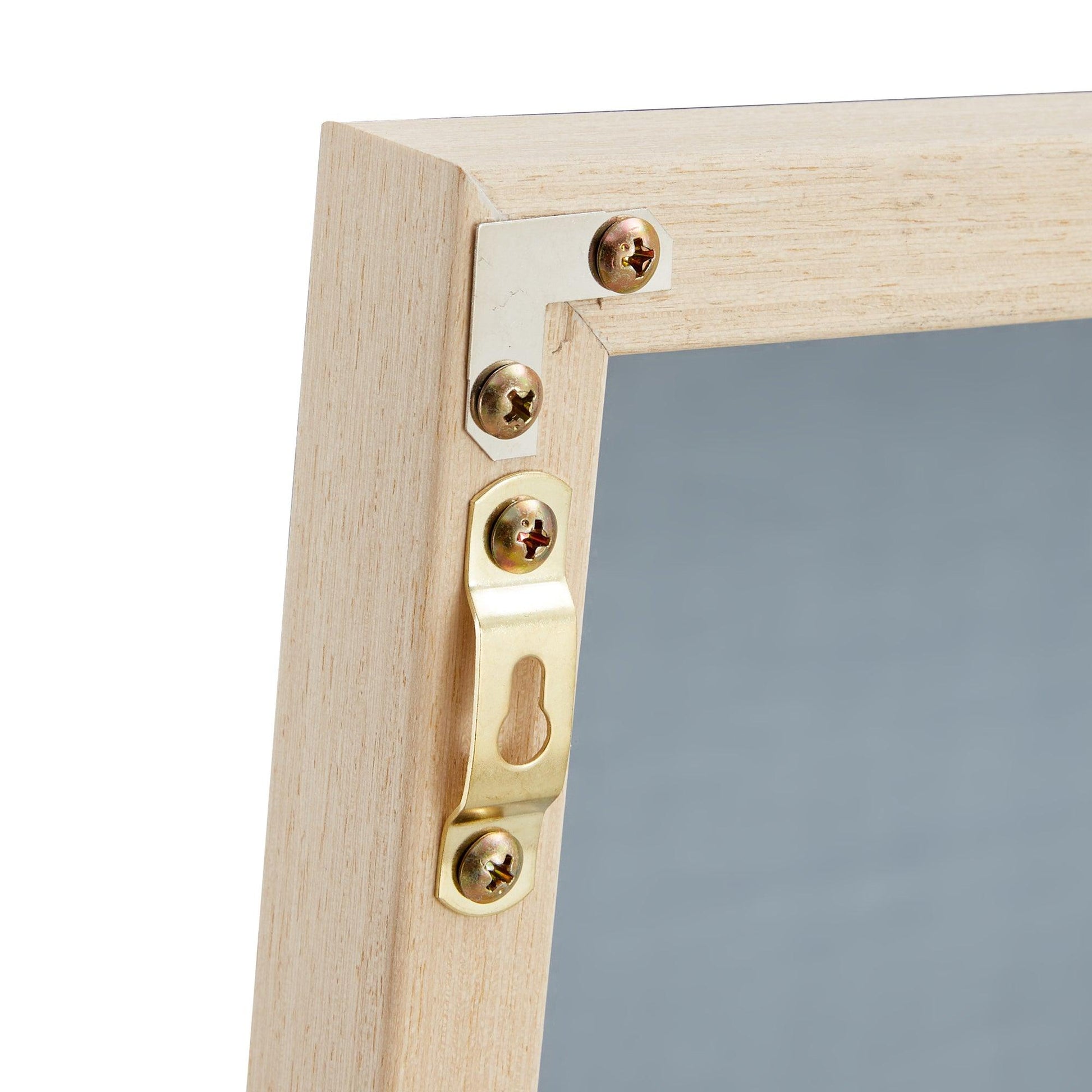 The3rd generation packaging upgrade includes a light oak solid wood frame full length mirror dressing mirror - FurniFindUSA