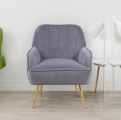 Modern Mid Century Chair velvet Sherpa Armchair for Living Room Bedroom Office Easy Assemble - FurniFindUSA