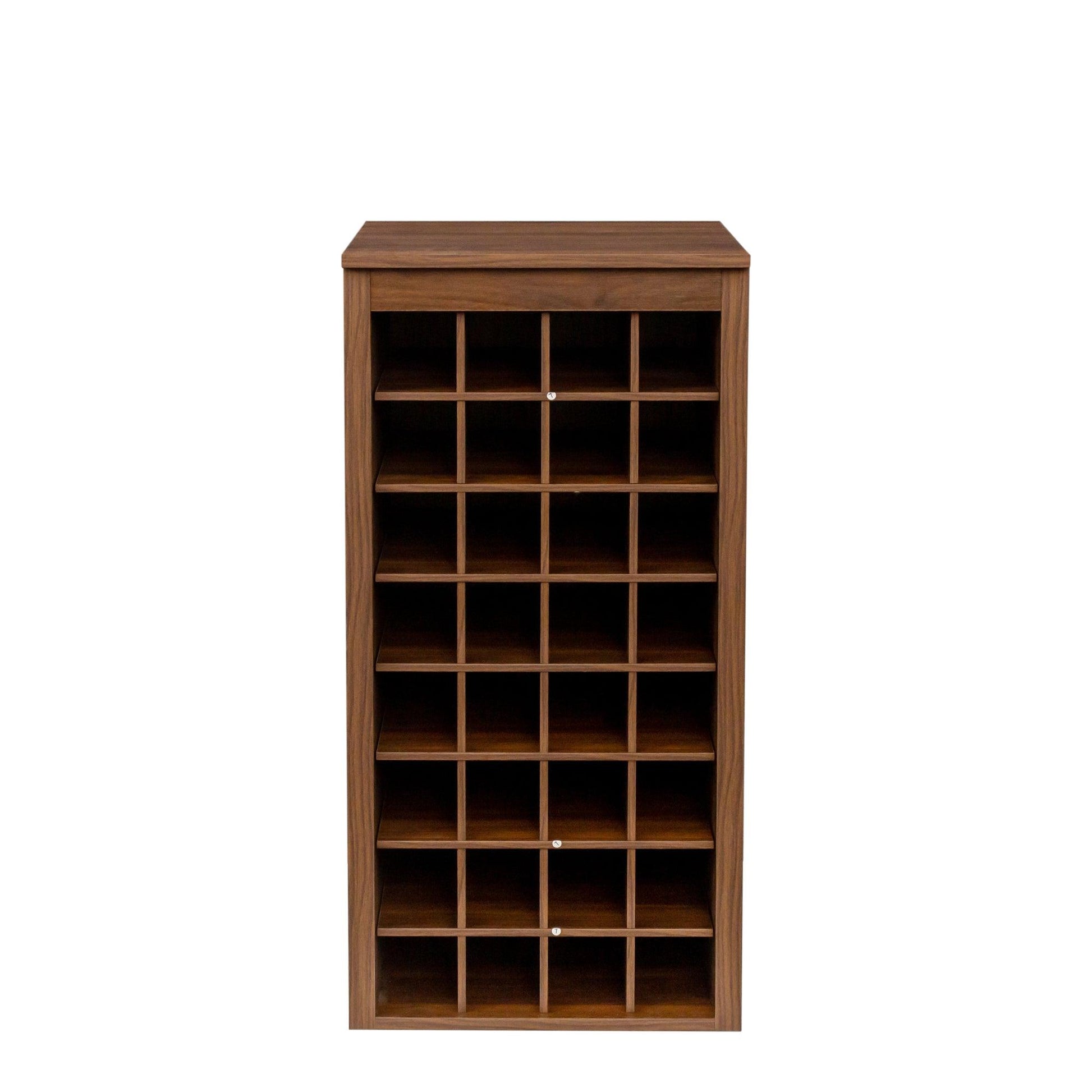 brown walnut color modular 32 wine bar cabinet Buffet Cabinet - FurniFindUSA