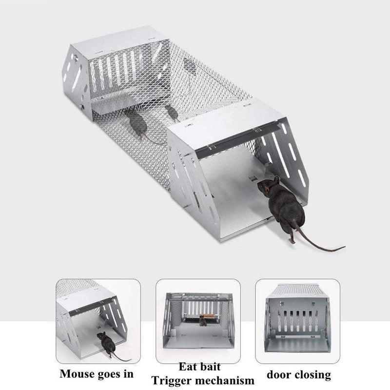 Humane Rat Trap, Chipmunk Rodent Trap That Work for Indoor and Outdoor Small Animal - Mouse Voles Hamsters Live Cage - FurniFindUSA