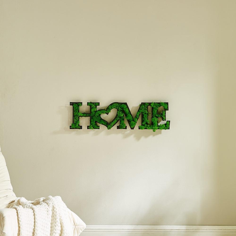 HOME Letter Art Moss Wall Decor - FurniFindUSA