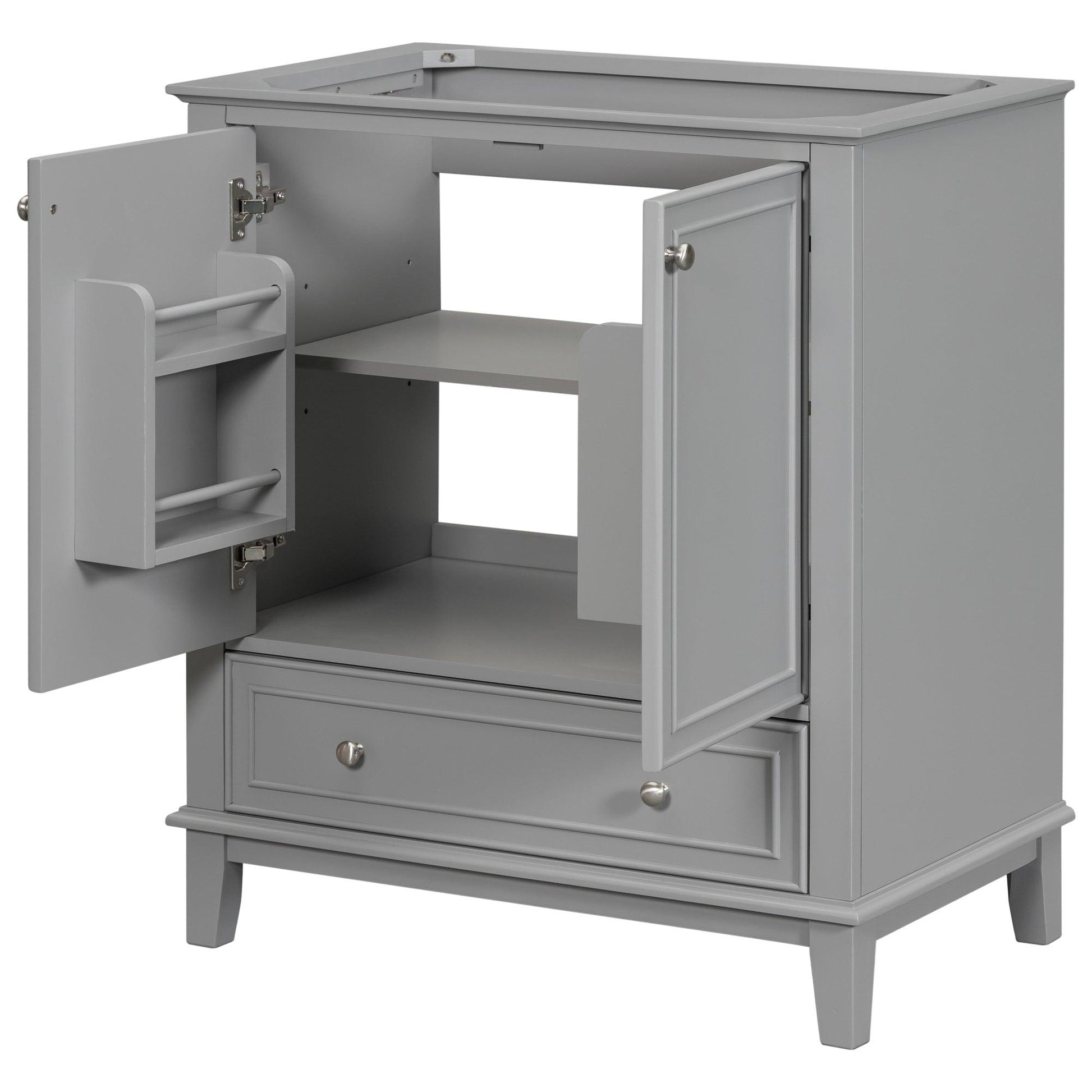 30 inch bathroom vanity no sink base only gray - FurniFindUSA