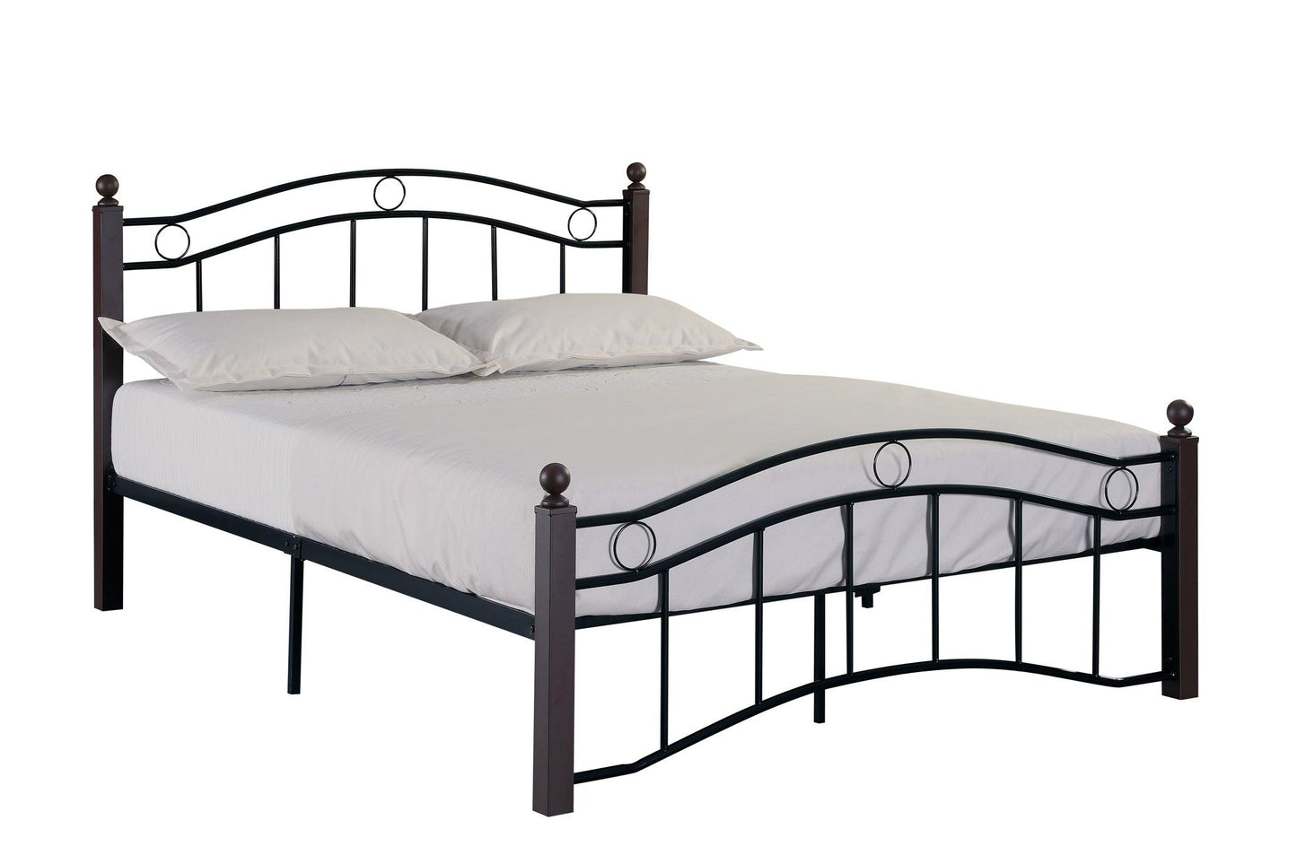 Queen Size Metal Bed Frame with Headboard and Footboard - FurniFindUSA