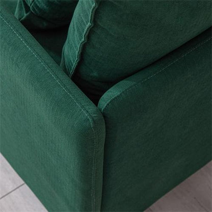 Modern fabric accent armchair,upholstered single sofa chair,Emerald Cotton Linen-30.7'' - FurniFindUSA