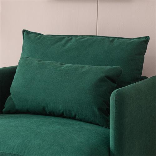 Modern fabric accent armchair,upholstered single sofa chair,Emerald Cotton Linen-30.7'' - FurniFindUSA