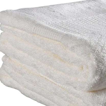 Set of Six White Cotton Quick Dry Terry Cloth Towels HomeRoots