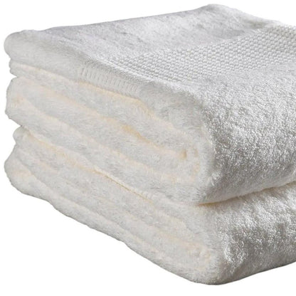 Set of Six White Cotton Quick Dry Terry Cloth Towels HomeRoots