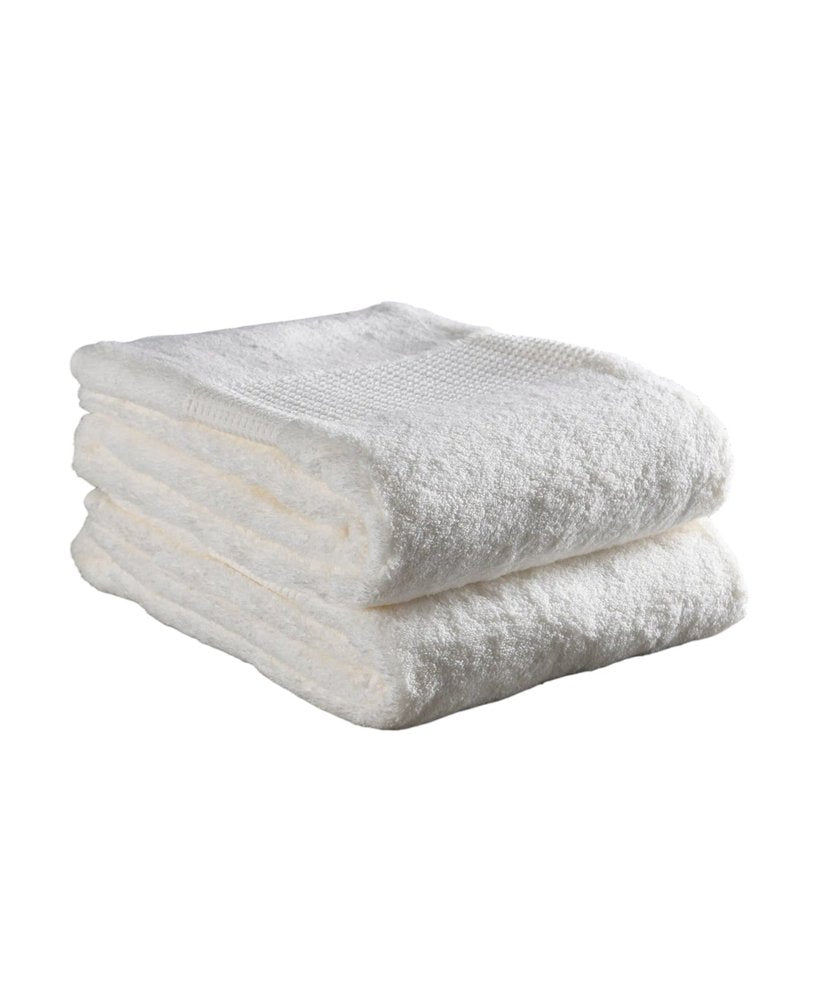 Set of Two Ivory Cotton 13" X 13" Quick Dry Terry Cloth Washcloths — view 2
