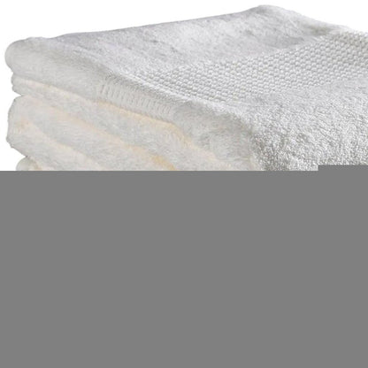 Set of Two Ivory Cotton 13" X 13" Quick Dry Terry Cloth Washcloths HomeRoots