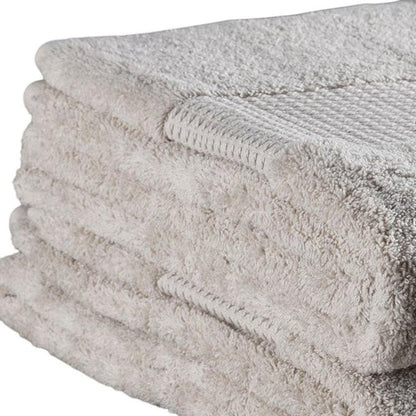 Set of Two Beige Cotton 13" X 13" Quick Dry Terry Cloth Washcloths HomeRoots