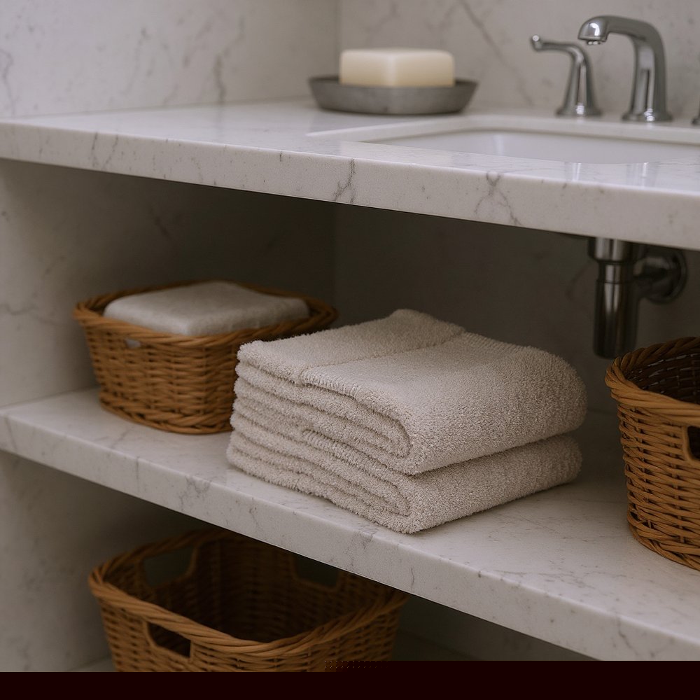 Set of Two Beige Cotton 13" X 13" Quick Dry Terry Cloth Washcloths HomeRoots