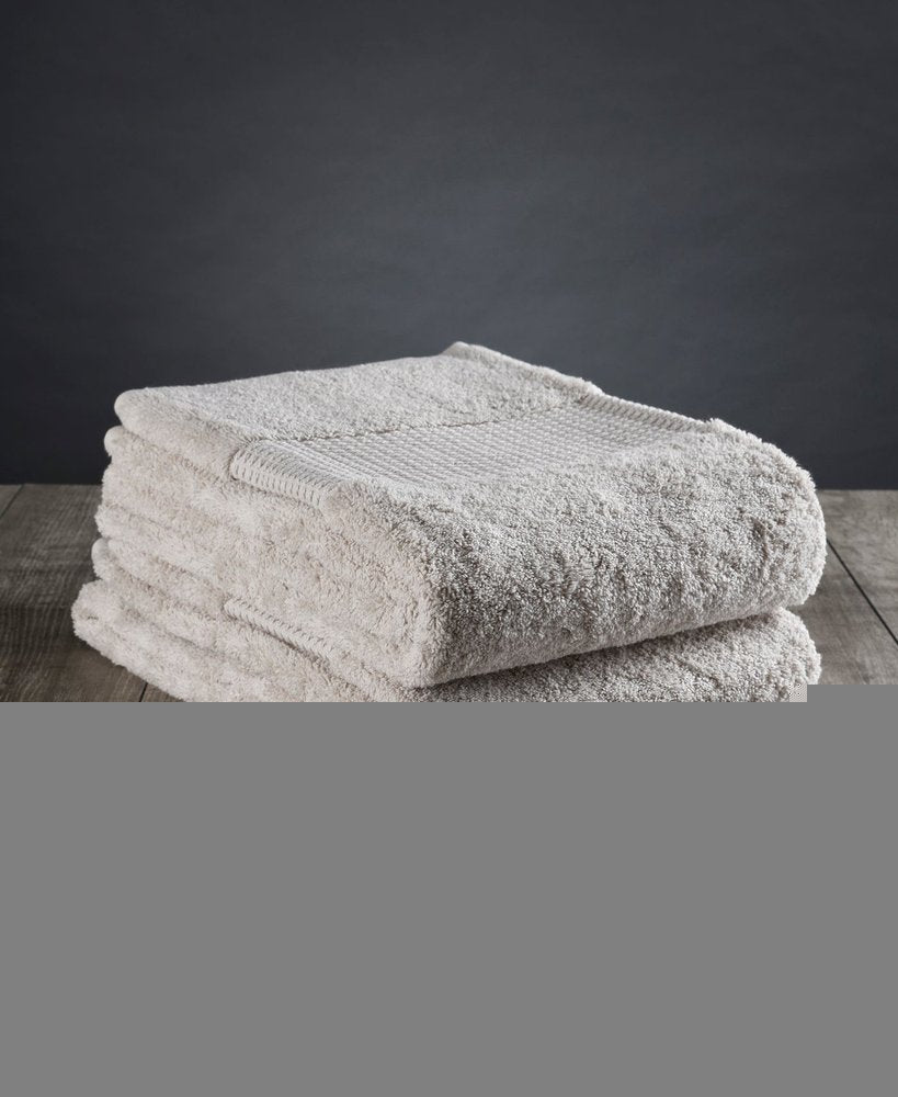 Set of Two Beige Cotton 13" X 13" Quick Dry Terry Cloth Washcloths HomeRoots