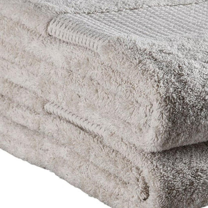 Set of Two Beige Cotton 13" X 13" Quick Dry Terry Cloth Washcloths HomeRoots
