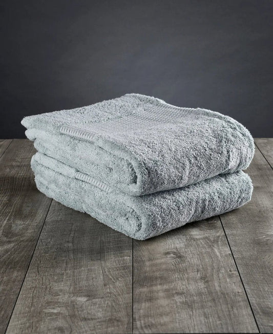 Set of Two Sea Green Cotton 13" X 13" Quick Dry Terry Cloth Washcloths HomeRoots