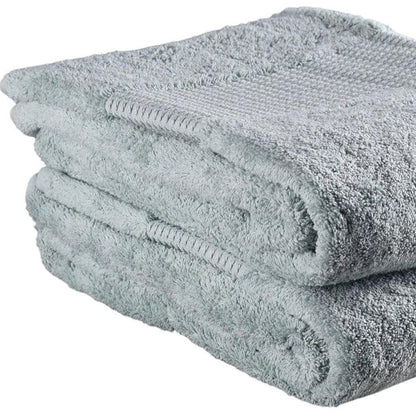 Set of Two Sea Green Cotton 13" X 13" Quick Dry Terry Cloth Washcloths HomeRoots