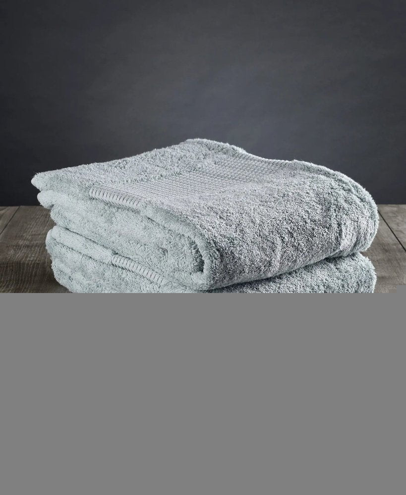 Set of Two Sea Green Cotton 13" X 13" Quick Dry Terry Cloth Washcloths HomeRoots