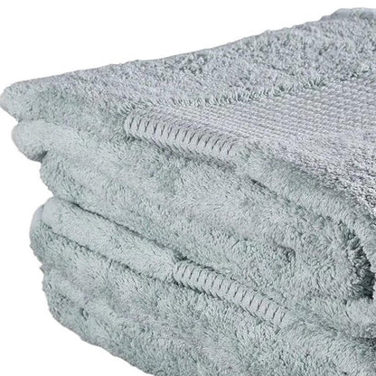 Set of Two Sea Green Cotton 13" X 13" Quick Dry Terry Cloth Washcloths HomeRoots