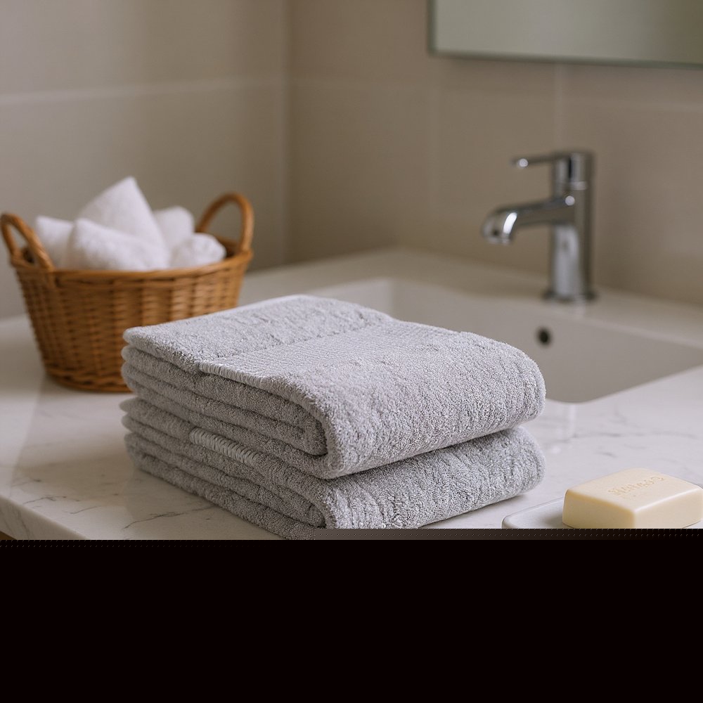 Light Gray Cotton 36" X 72" Quick Dry Terry Cloth Bath Sheet HomeRoots