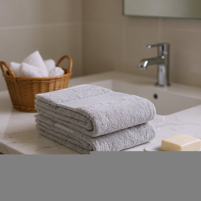 Light Gray Cotton 36" X 72" Quick Dry Terry Cloth Bath Sheet HomeRoots