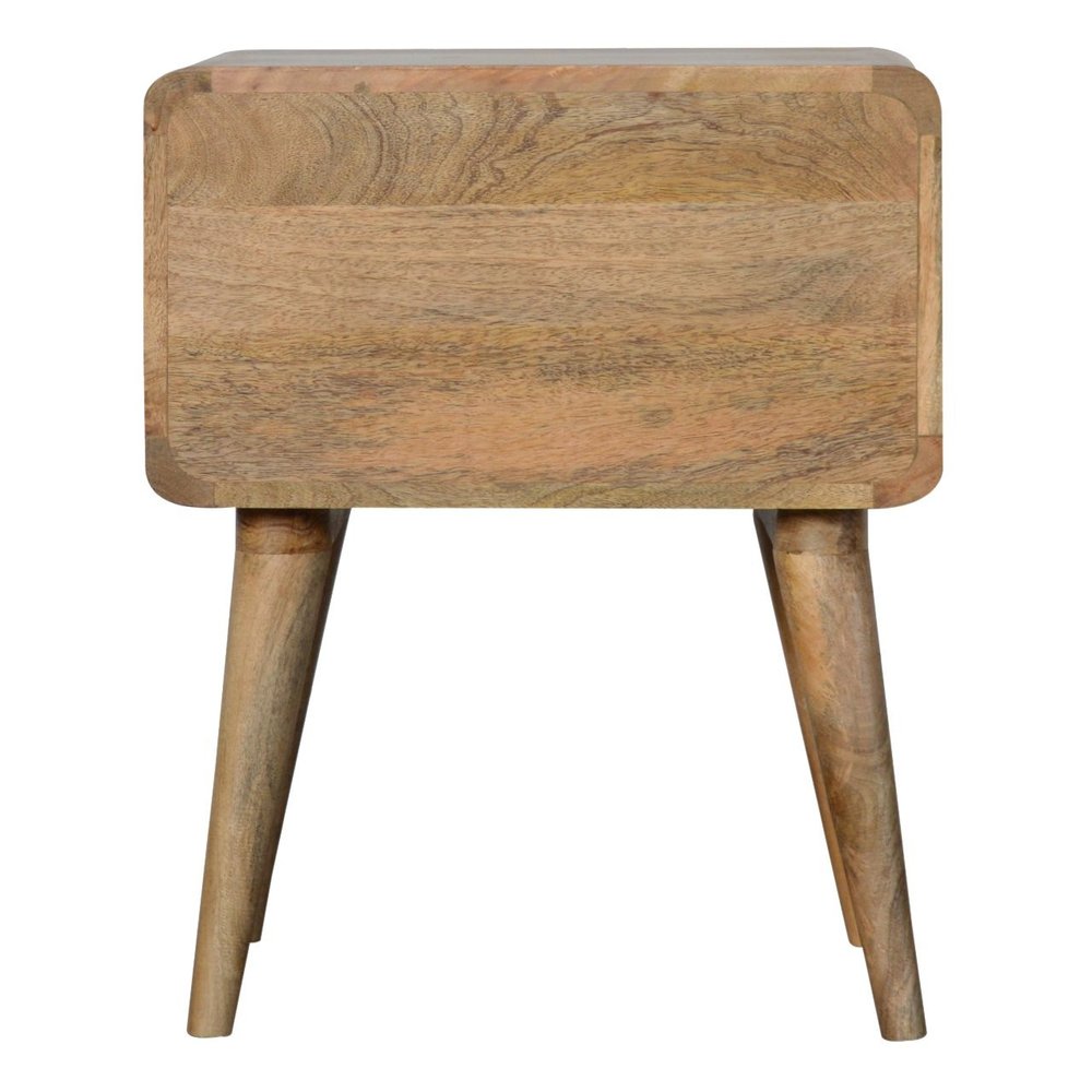 22" Oak Solid Wood Two Drawer Nightstand — view 9