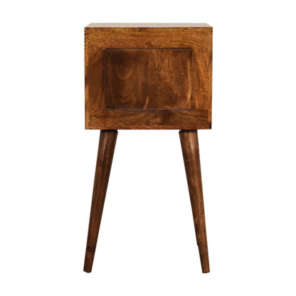 22" Chestnut Solid Wood Two Drawer Nightstand