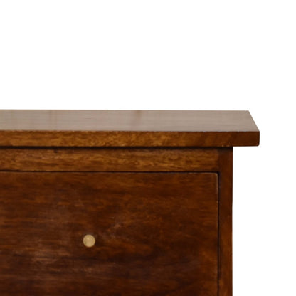 20" Chestnut Solid Wood Two Drawer Nightstand HomeRoots