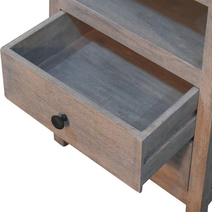 24" Ash Gray Solid Wood Distressed Two Drawer Nightstand HomeRoots