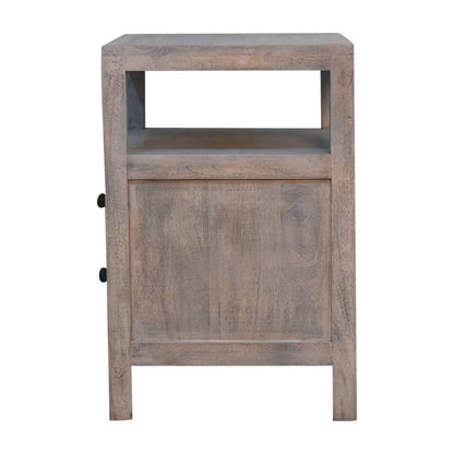 24" Ash Gray Solid Wood Distressed Two Drawer Nightstand HomeRoots
