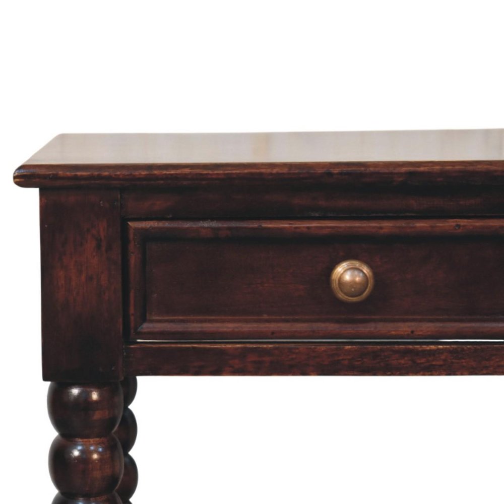 24" Brown Solid Wood One Drawer Nightstand — view 6