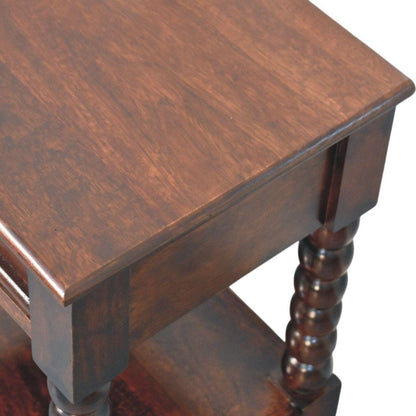 24" Brown Solid Wood One Drawer Nightstand HomeRoots