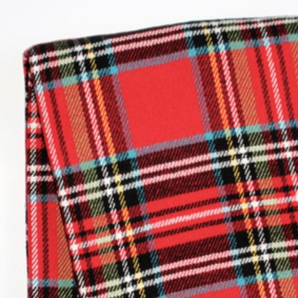 55" X 70" Red Black And White Plaid Cotton Blend Plaid Throw Blanket with Fringe HomeRoots