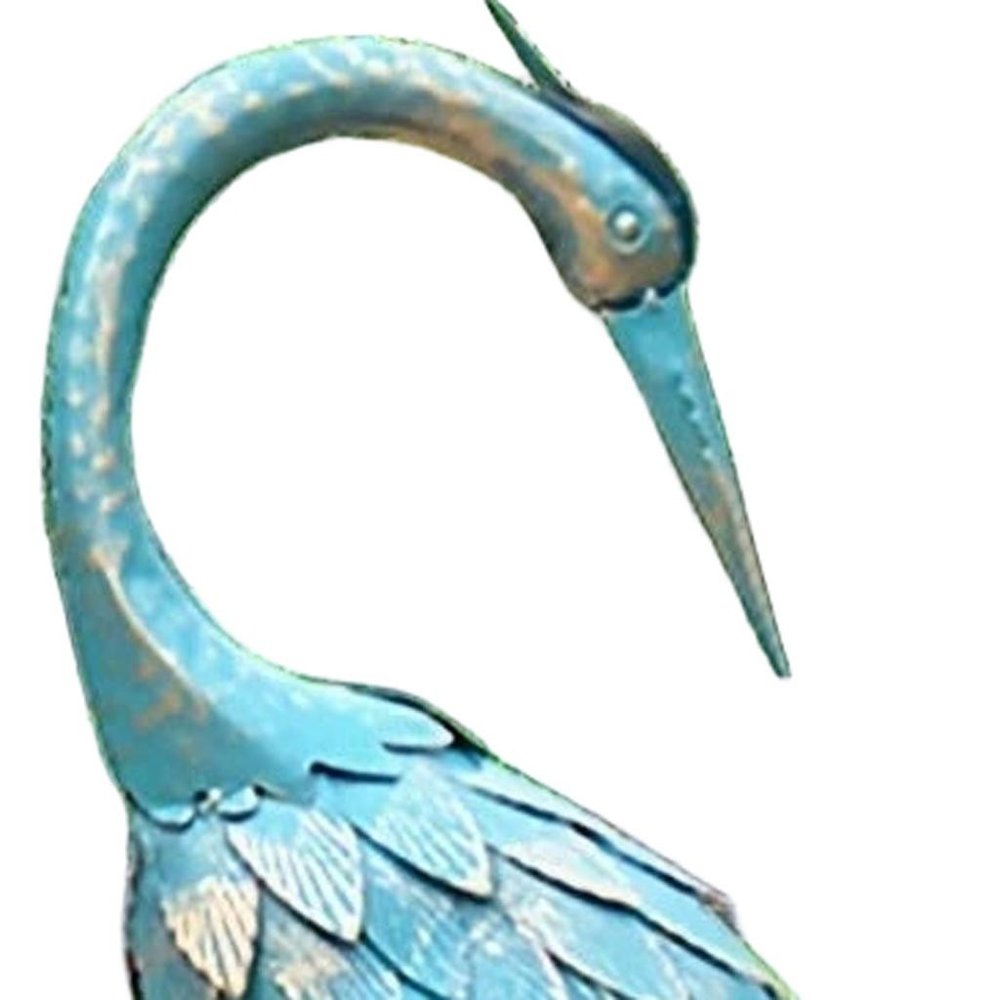 35" Light Orange Metal Hand Painted Figurine HomeRoots