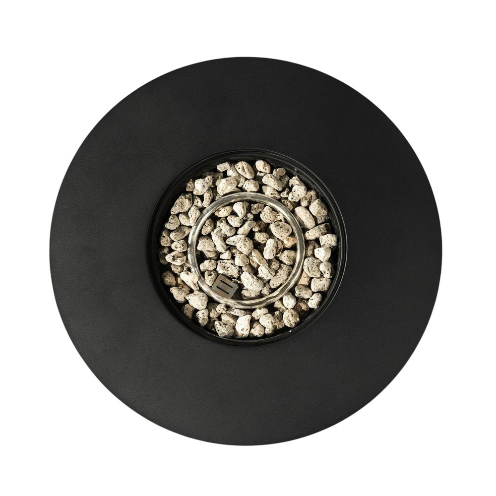 50000 BTU 32" Black Steel Propane Round Fire Pit HomeRoots