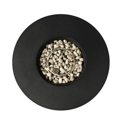 50000 BTU 32" Black Steel Propane Round Fire Pit HomeRoots