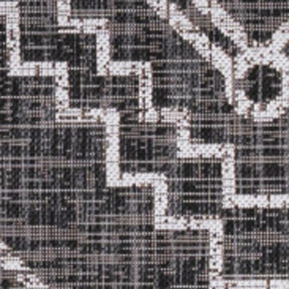 3' X 5' Black And Ivory Moroccan Indoor Outdoor Area Rug HomeRoots