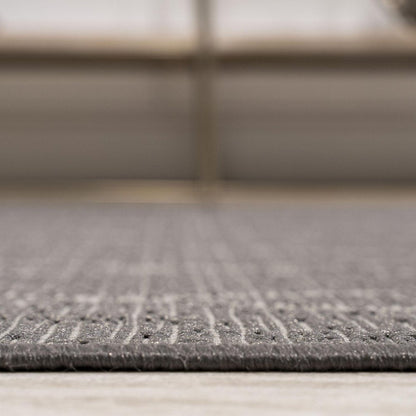 10' Gray And Cream Moroccan Indoor Outdoor Runner Rug HomeRoots