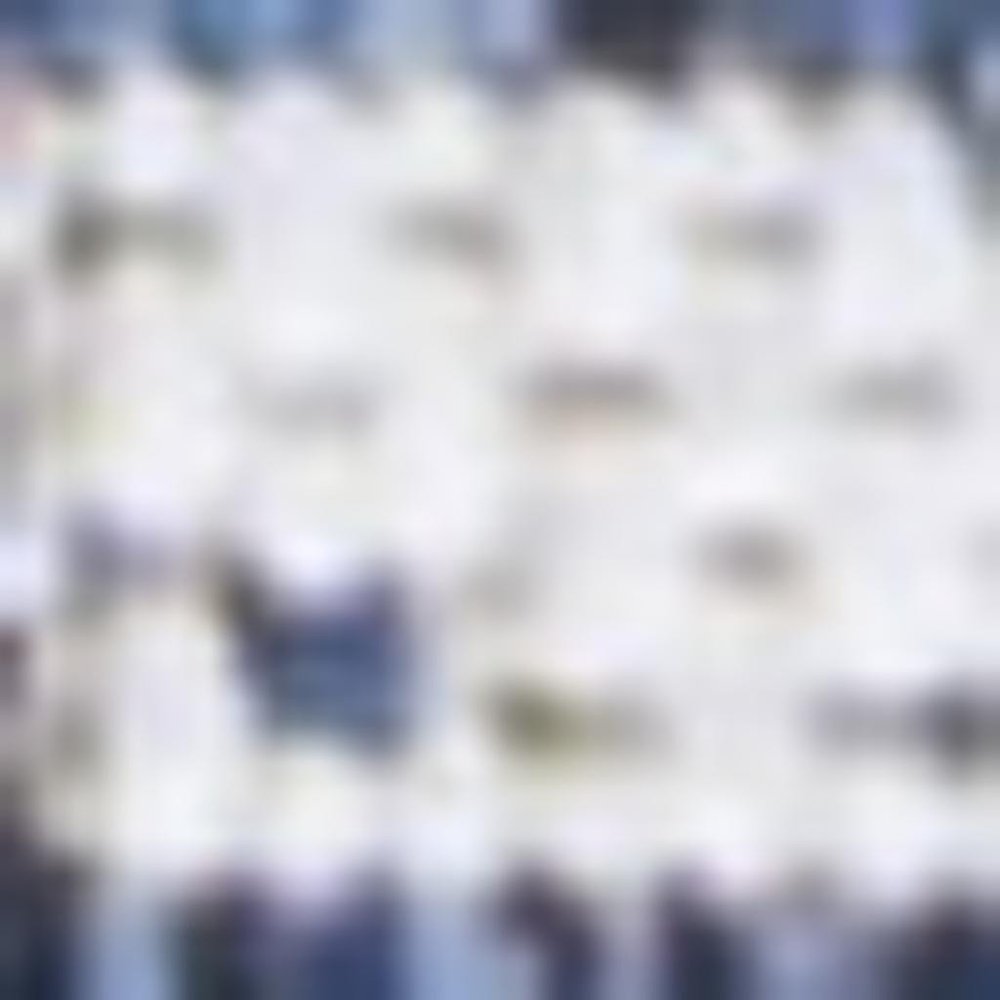 8' Blue And Ivory Striped Indoor Outdoor Runner Rug — view 6