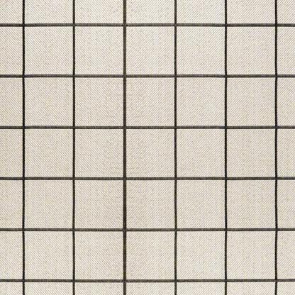 5' X 8' Cream And Dark Gray Plaid Indoor Outdoor Area Rug HomeRoots