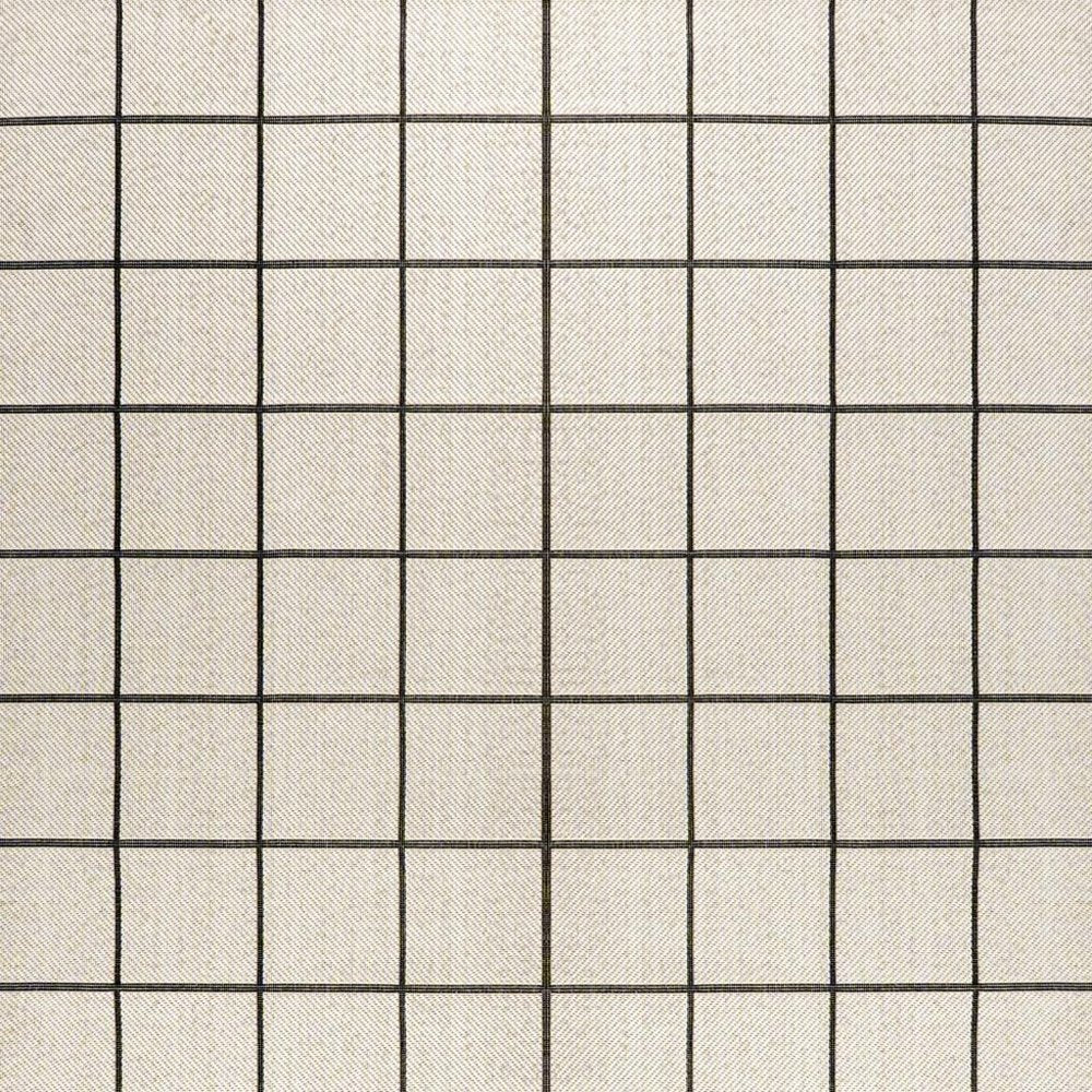 5' X 8' Cream And Dark Gray Plaid Indoor Outdoor Area Rug HomeRoots