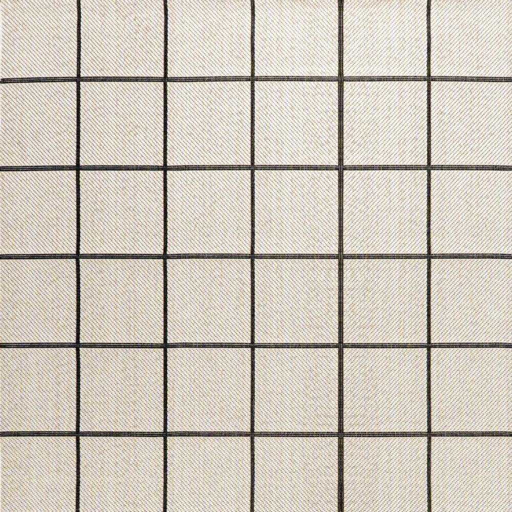 8' X 10' Cream And Dark Gray Plaid Indoor Outdoor Area Rug — view 2