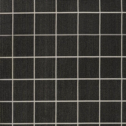 4' X 6' Dark Gray And Cream Plaid Indoor Outdoor Area Rug