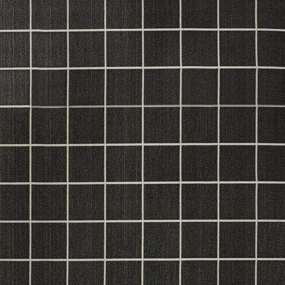 4' X 6' Dark Gray And Cream Plaid Indoor Outdoor Area Rug — view 3
