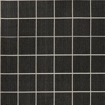5' X 8' Dark Gray And Cream Plaid Indoor Outdoor Area Rug HomeRoots