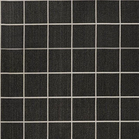 5' X 8' Dark Gray And Cream Plaid Indoor Outdoor Area Rug